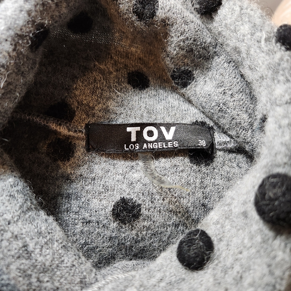 TOV HOLY Polka Dot Wool Crop Sweater - Picture 3 of 4